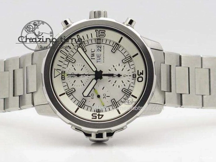MIROTIME 0205 Versatile Aquatimer Chrono IW376803 V6F 1:1 Best Edition White Dial On SS Bracelet A 7359